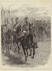 The Review at Aldershot, the Duke of Cambridge Inspecting the Troops of the Aldershot Division in the Long Valley